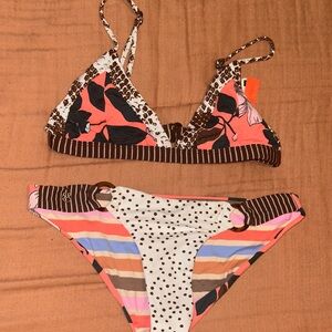 Maaji Floral and Striped Bikini